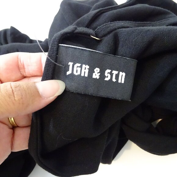 JGR STN Black Cut-Out One Shoulder Maxi Bodycon Sheath Dress Women Size 14 US 10 - Picture 6 of 12